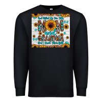 Black god gifted me two titles mom and grandma and i rock them both Premium Sweatshirt - JahusDesignShop