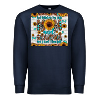 Navy god gifted me two titles mom and grandma and i rock them both Premium Sweatshirt - JahusDesignShop
