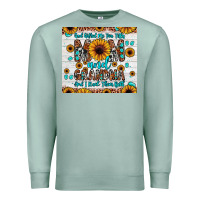 Seafoam god gifted me two titles mom and grandma and i rock them both Premium Sweatshirt - JahusDesignShop