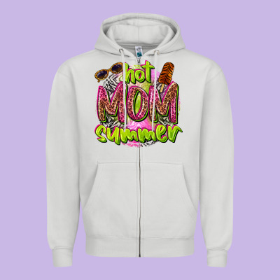 Hot Mom Summer Zipper Hoodie Designed By Texasbilliewilder