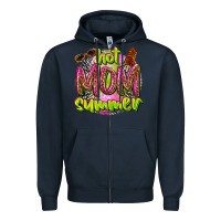 Navy hot mom summer Zipper Hoodie - texasbilliewilder