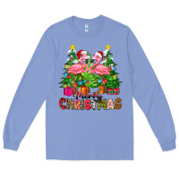 Colony Blue merry christmas flamingo Long Sleeve Tee - Zillion Design Studio