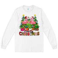 White merry christmas flamingo Long Sleeve Tee - Zillion Design Studio