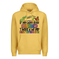 Antique Gold if nothing ever changed thered be no butterflies Premium Hoodie - MaliasSmallBusiness