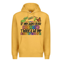 Mustard if nothing ever changed thered be no butterflies Premium Hoodie - MaliasSmallBusiness