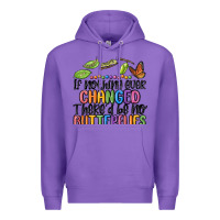 Purple if nothing ever changed thered be no butterflies Premium Hoodie - MaliasSmallBusiness