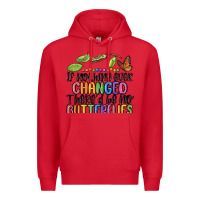 Red if nothing ever changed thered be no butterflies Premium Hoodie - MaliasSmallBusiness