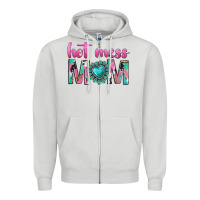 Dove Grey hot mess mom Zipper Hoodie - texasbilliewilder