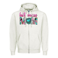 Oatmeal Heather hot mess mom Zipper Hoodie - texasbilliewilder