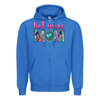 True Royal hot mess mom Zipper Hoodie - texasbilliewilder
