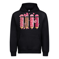 Black valentine' day teacher school pencils Urban Hoodie - MaliasSmallBusiness