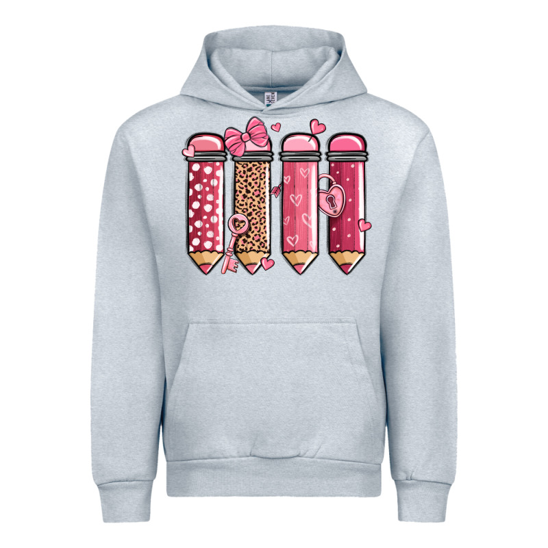 Valentine' Day Teacher School Pencils Urban Hoodie by MaliasSmallBusiness | Teevron