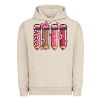 Pigment French Oak valentine' day teacher school pencils Urban Hoodie - MaliasSmallBusiness