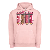 Pigment Salmon valentine' day teacher school pencils Urban Hoodie - MaliasSmallBusiness