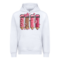 White valentine' day teacher school pencils Urban Hoodie - MaliasSmallBusiness