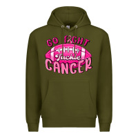 Army Green go fight tackle cancer Premium Hoodie - MaliasSmallBusiness