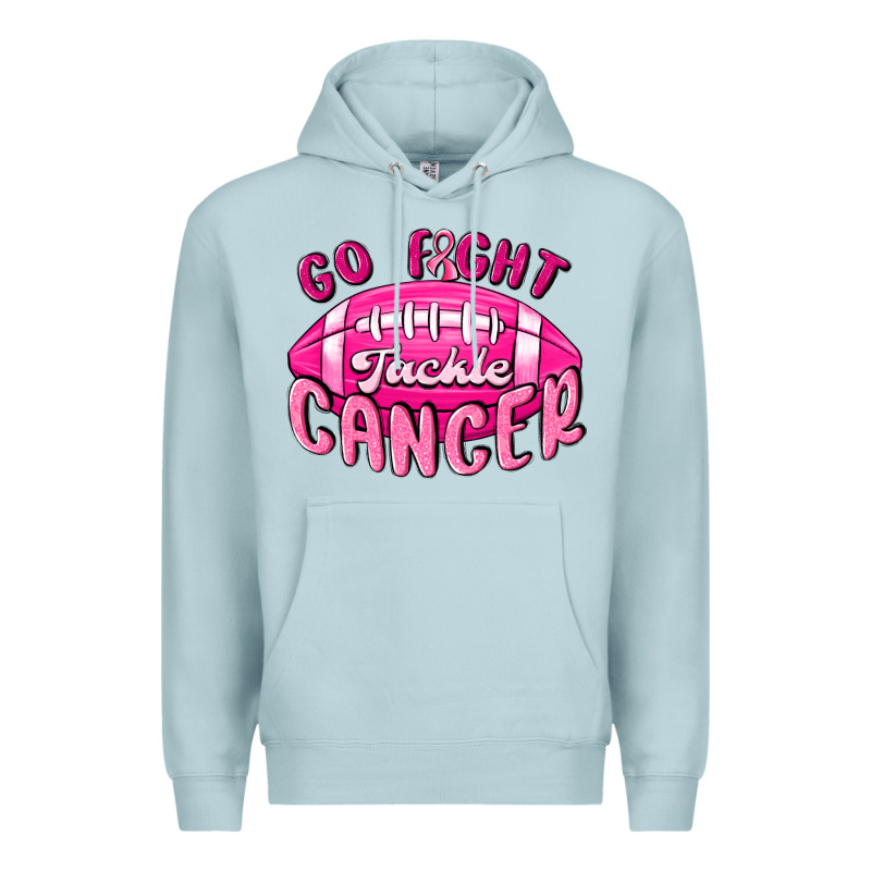 Go Fight Tackle Cancer Premium Hoodie by MaliasSmallBusiness | Teevron