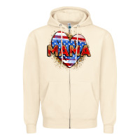 Sandshell American mama heart Zipper Hoodie - Zillion Design Studio