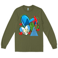 Army Green guatemala hearts Long Sleeve Tee - texasbilliewilder