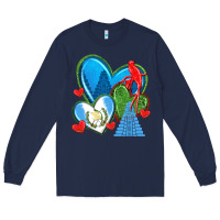 Navy guatemala hearts Long Sleeve Tee - texasbilliewilder