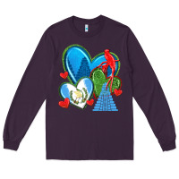 Plum guatemala hearts Long Sleeve Tee - texasbilliewilder