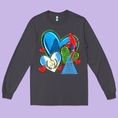 Long Sleeve Tee guatemala hearts
