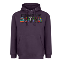 Plum accept. understand love autism Heavyweight Hoodie - CowhideDigitalArt