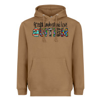 Toasted Coconut accept. understand love autism Heavyweight Hoodie - CowhideDigitalArt