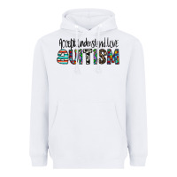 White accept. understand love autism Heavyweight Hoodie - CowhideDigitalArt