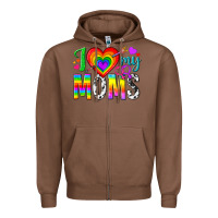 Chestnut i love my moms Zipper Hoodie - texasbilliewilder
