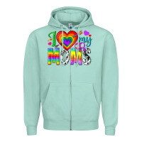 Seafoam i love my moms Zipper Hoodie - texasbilliewilder