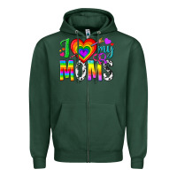 Sports Green i love my moms Zipper Hoodie - texasbilliewilder