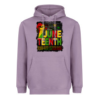 Lavender juneteenth fist free ish since 1865 with background Heavyweight Hoodie - HRA Design Shop