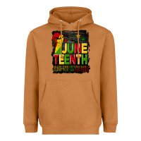 Meerkat juneteenth fist free ish since 1865 with background Heavyweight Hoodie - HRA Design Shop