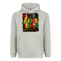 Moon Dust juneteenth fist free ish since 1865 with background Heavyweight Hoodie - HRA Design Shop