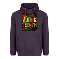 Plum juneteenth fist free ish since 1865 with background Heavyweight Hoodie - HRA Design Shop