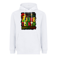 White juneteenth fist free ish since 1865 with background Heavyweight Hoodie - HRA Design Shop