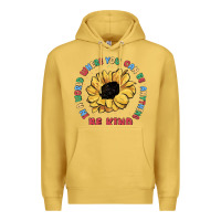 Antique Gold in a world where you can be anything be kind Premium Hoodie - MaliasSmallBusiness