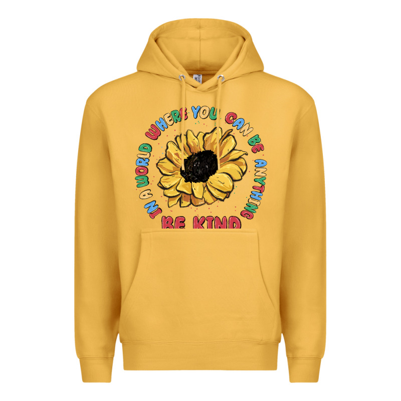 In A World Where You Can Be Anything Be Kind Premium Hoodie by MaliasSmallBusiness | Teevron
