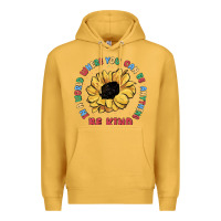 Mustard in a world where you can be anything be kind Premium Hoodie - MaliasSmallBusiness