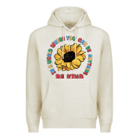 Oatmeal Heather in a world where you can be anything be kind Premium Hoodie - MaliasSmallBusiness