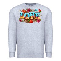 Heather Grey love summer Premium Sweatshirt - AdoDesignShop