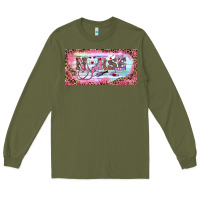 Army Green Valentine's Day Nurse Long Sleeve Tee - RanaPortraitStore