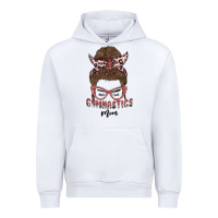 White gymnastics mom Urban Hoodie - MaliasSmallBusiness