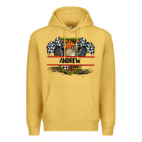 Antique Gold custom name race flag and race equipment Premium Hoodie - AdoDesignShop