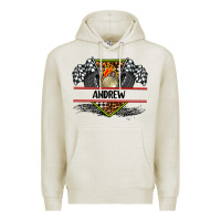 Oatmeal Heather custom name race flag and race equipment Premium Hoodie - AdoDesignShop