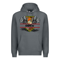 Rock custom name race flag and race equipment Premium Hoodie - AdoDesignShop
