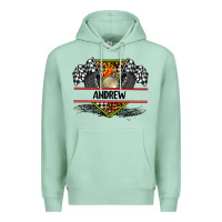 Seafoam custom name race flag and race equipment Premium Hoodie - AdoDesignShop