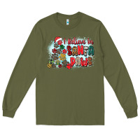 Army Green i believe in santa paws Long Sleeve Tee - Zillion Design Studio