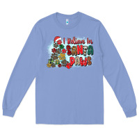Colony Blue i believe in santa paws Long Sleeve Tee - Zillion Design Studio